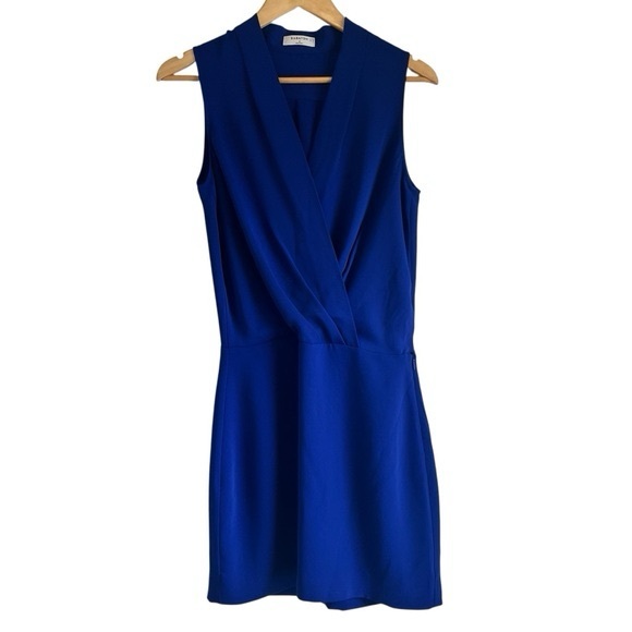 Babaton Dresses & Skirts - Babaton Phoenix sleeveless wrap mini dress royal blue size 4 excellent condition